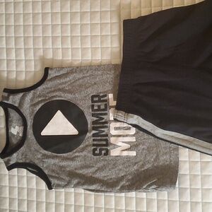 Grey kids Summer Mode short and tank set 4T